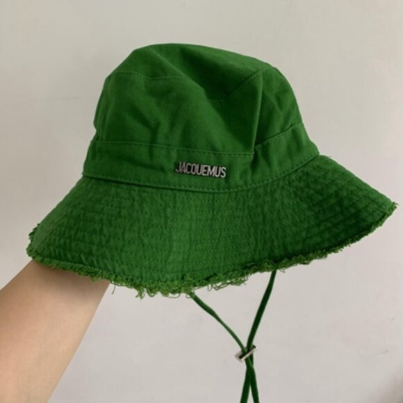 Jacquemus Vibrant Green Bucket Hat Jacquemus Green Le Raphia  main image 2